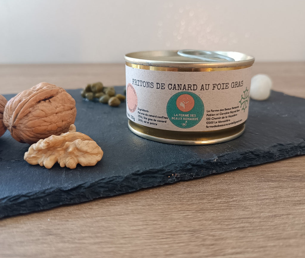 Friton de canard fermier 130g La Ferme des Beaux Renards