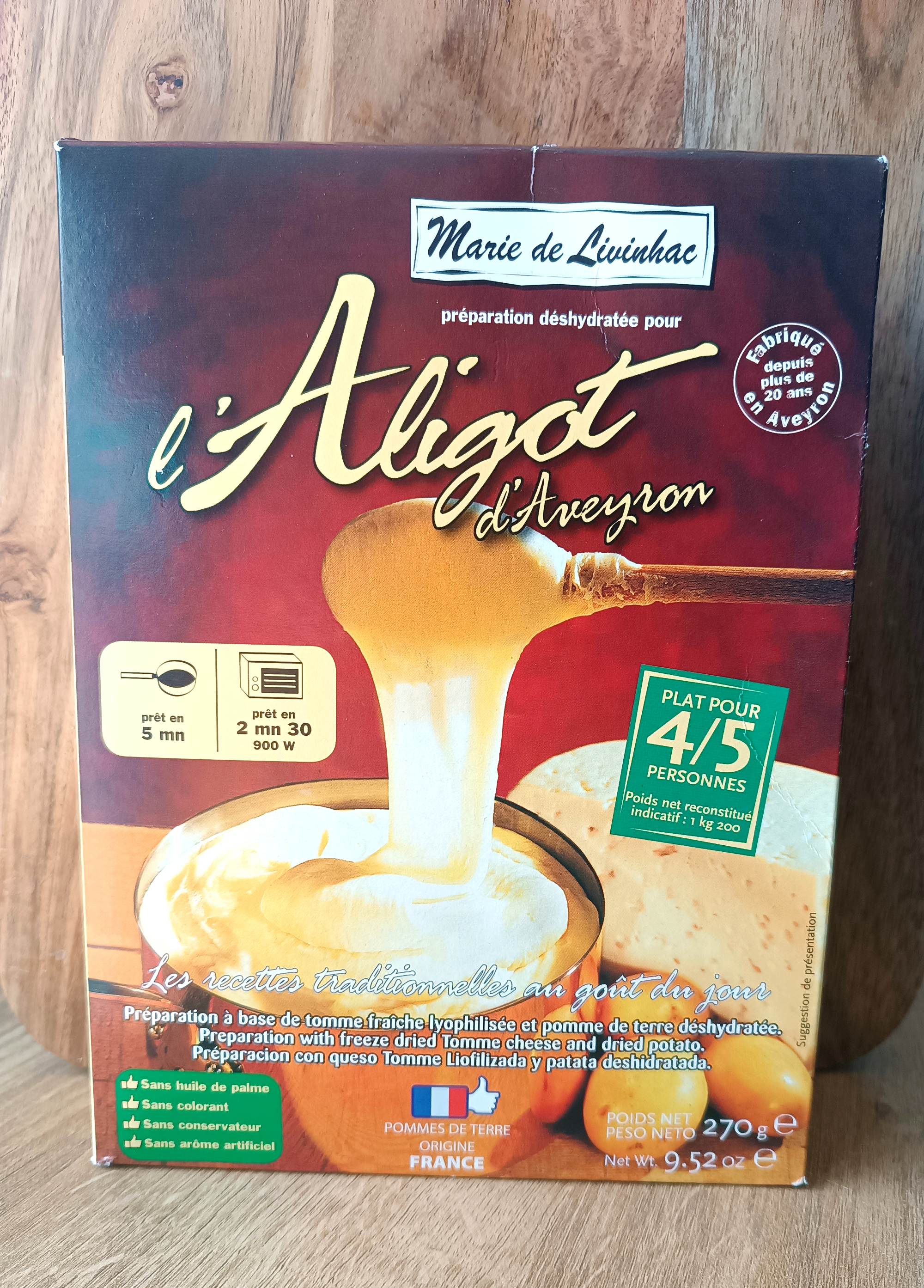 Aligot de l'Aveyron 4/5 parts