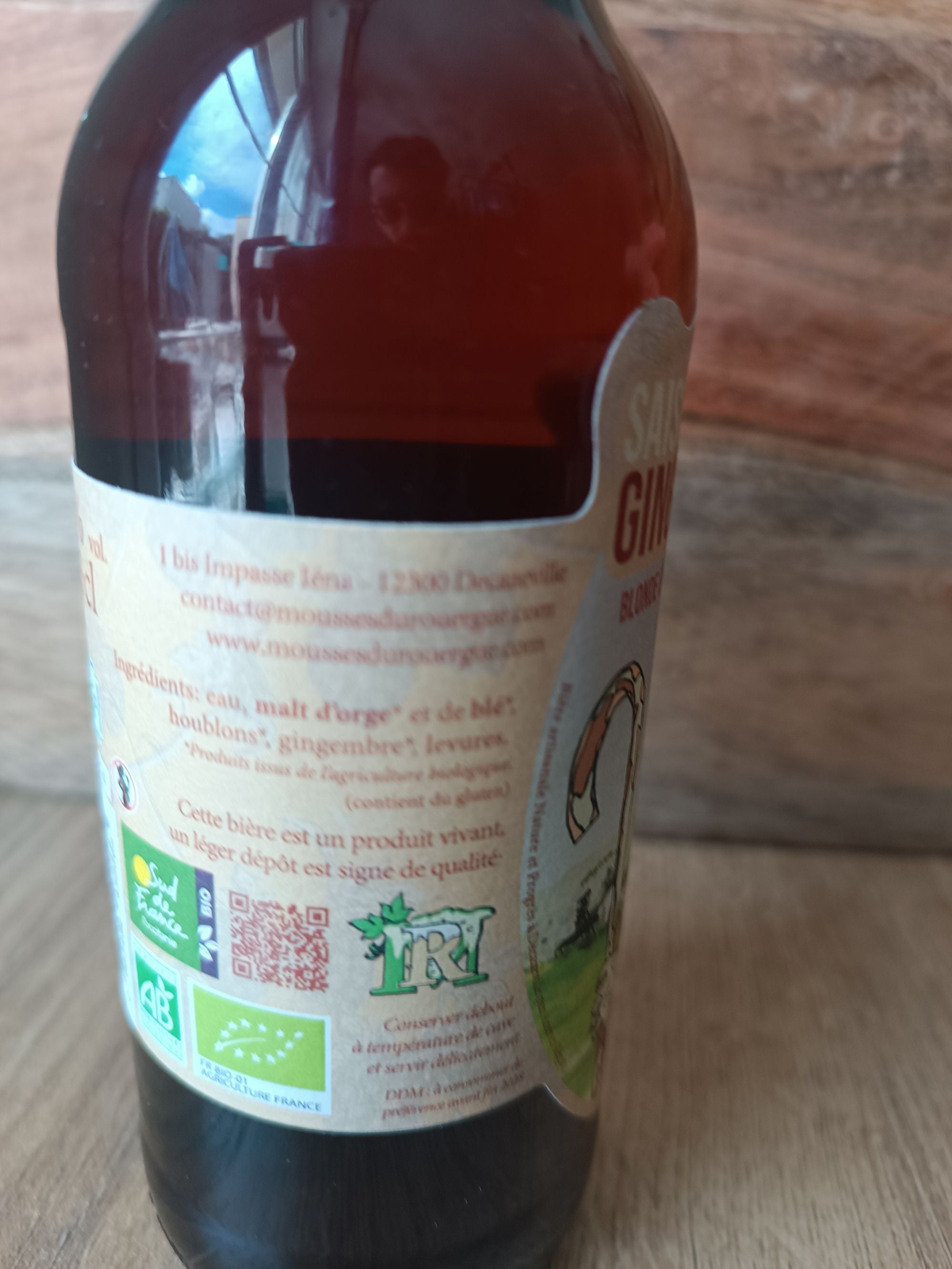 Bière de saison Gingembre Bio 33cl - Les Mousses du Rouergue