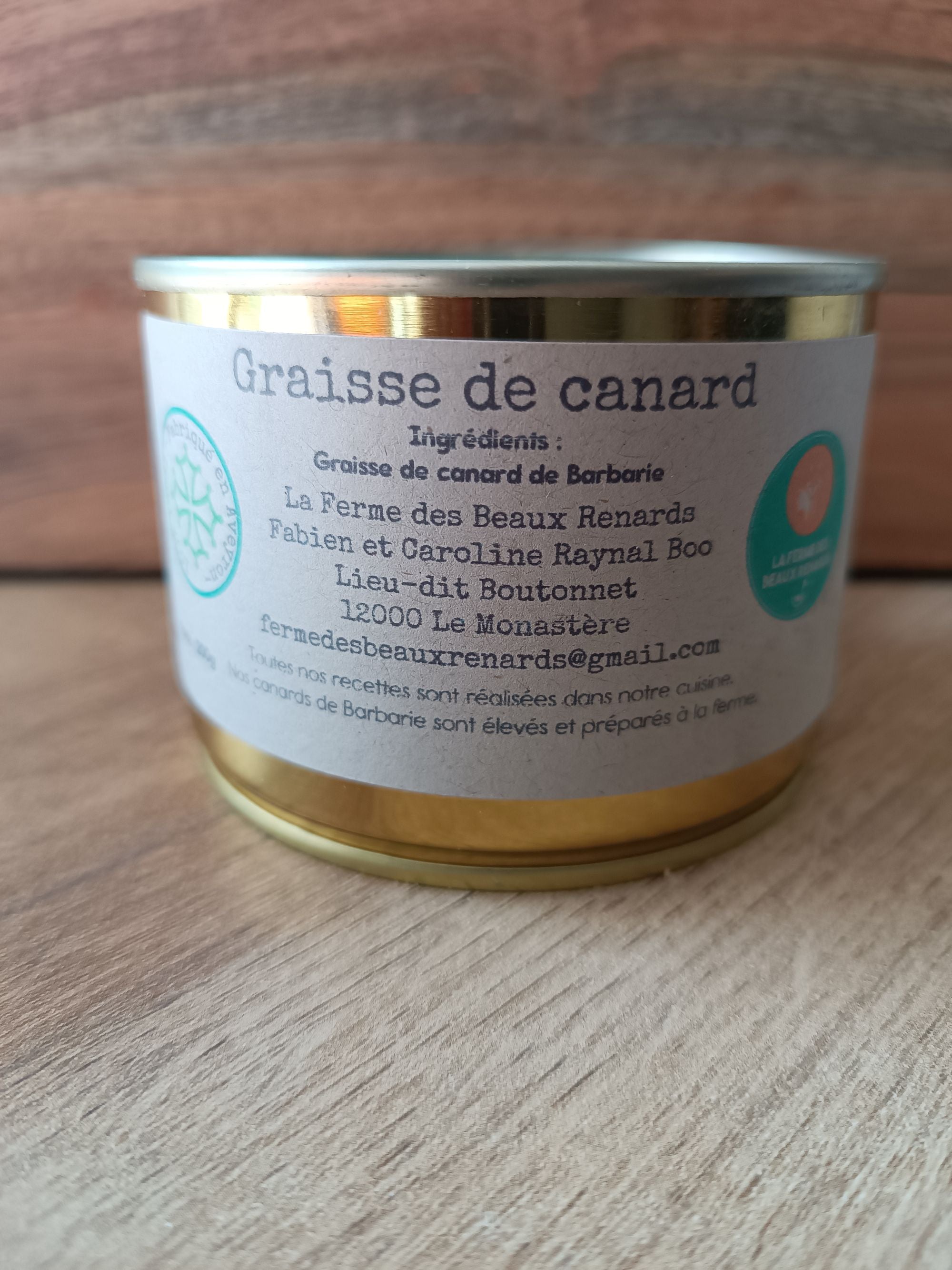 Graisse de canard de Barbarie 200g La Ferme des Beaux Renards